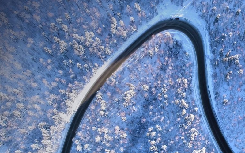 
            Росавтодор показал зимнюю красоту федеральных дорог. Фото
        