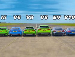 Дрэг-гонка Audi: RS 3, RS 5, RS 6 и RS Q8 против R8 и e-tron GT
