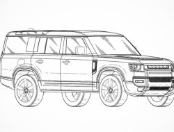 Удлиненный Land Rover Defender 130 раскрыли на патентных изображениях