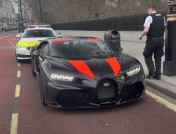 Уникальный Bugatti Chiron Super Sport 300+ поймали за езду без номеров