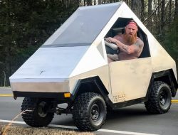 Видео: крошеная, но очень суровая копия Tesla Cybertruck