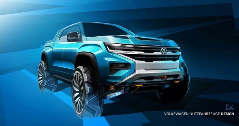 Volkswagen раскрыл внешность нового пикапа Amarok