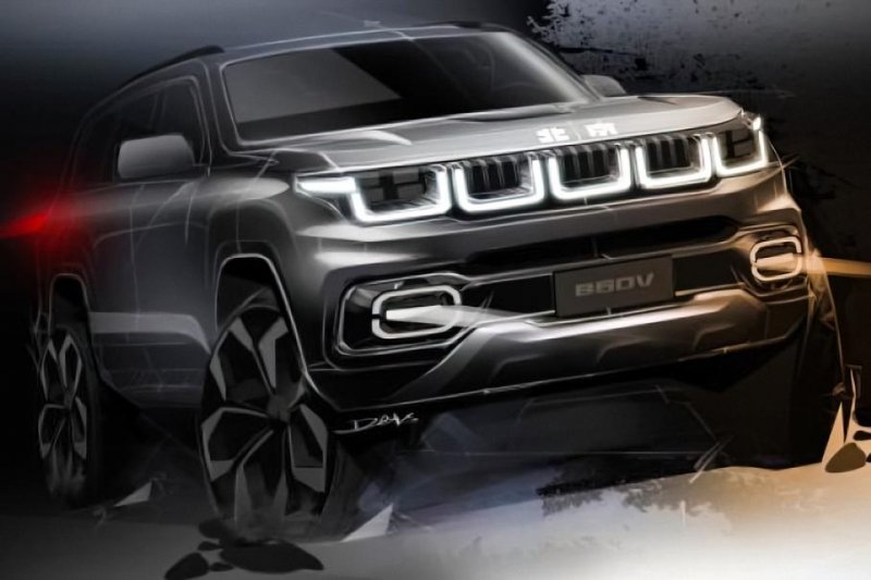 BAIC показал изображения будущего конкурента Tank 500. И он похож на Jeep