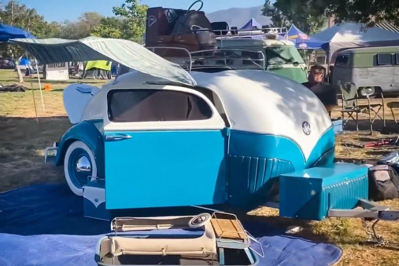 Самый милый дом на колесах: раритетный Volkswagen Beetle превратили в кемпер