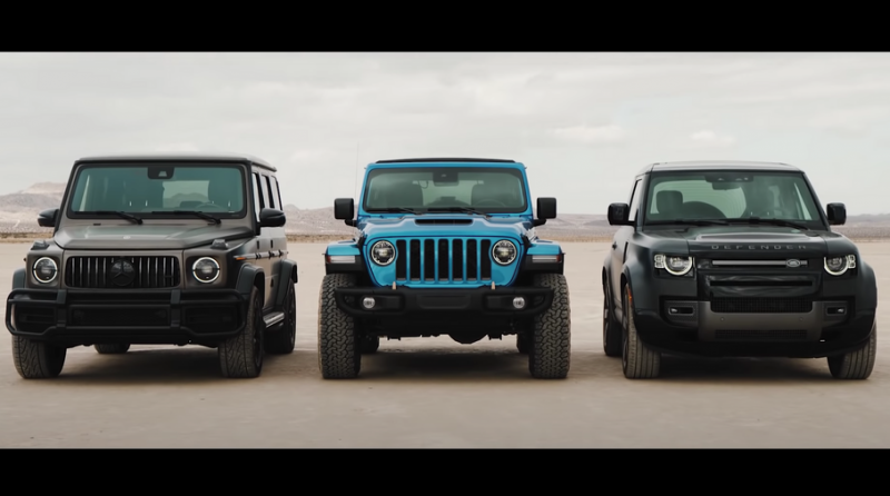 Дрэг-гонка внедорожников с V8: Jeep против Land Rover и Mercedes-AMG