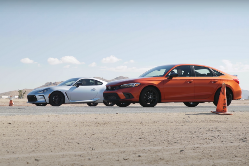 Honda Civic Si и Toyota GR 86 сравнили в гонке на четверть мили
