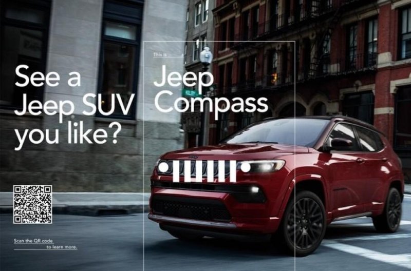 Jeep превратил решетку радиатора в штрих-код, который можно считать с телефона