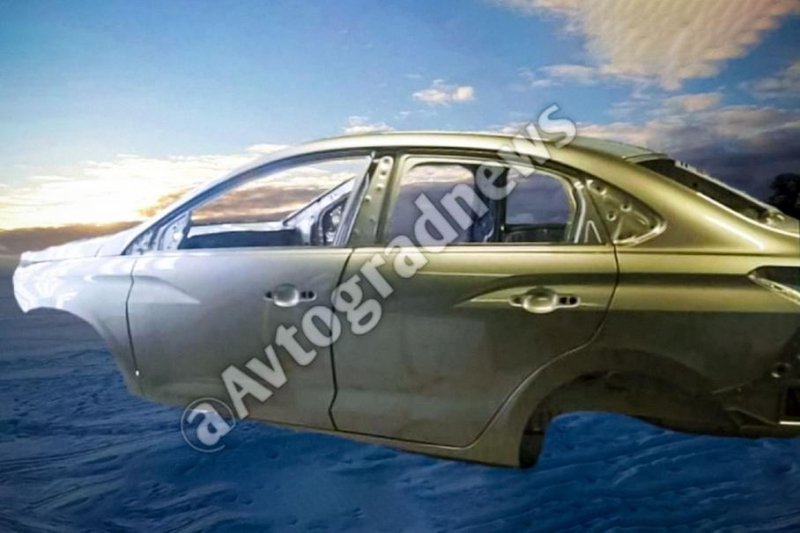 Появилась первая фотография кузова нового седана Lada