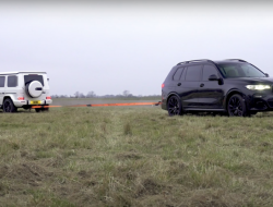 BMW iX, Mercedes-AMG G 63 и BMW X7 сравнили в перетягивании каната