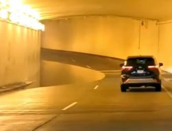 Посмотрите на оптическую иллюзию, которая испугала водителей в туннеле