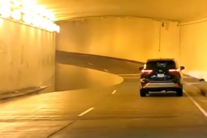 Посмотрите на оптическую иллюзию, которая испугала водителей в туннеле
