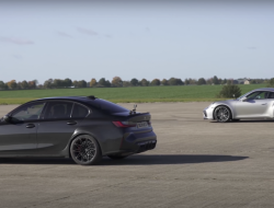 Porsche 911 Turbo S и BMW M3 Competition сравнили в дрэг-гонке